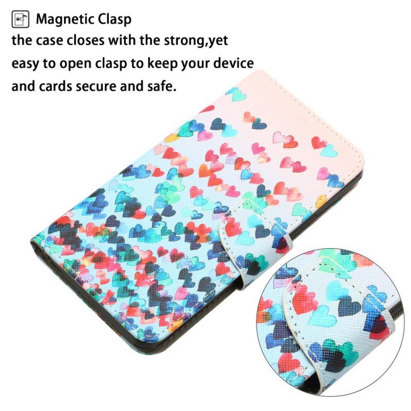 Κάλυμμα Samsung Galaxy A54 5G με κορδονι Strappy Hearts Rain